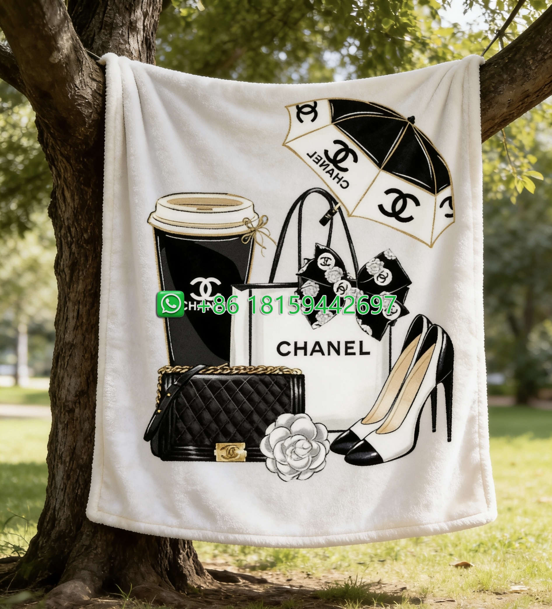 Chanel Throw Blankets